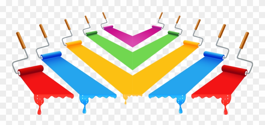 Color Colorful Paint Brushes - Art - Design - Paint Necklaces Clipart