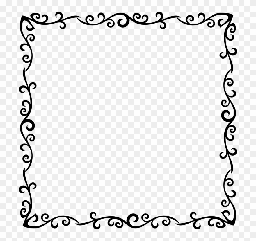Picture Frames Art Computer Icons Ornament - Black Elegant Frame Png Clipart