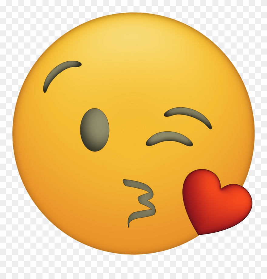Kissy Face Emoji Printable - Kiss Face Emoji Clipart - Png Download