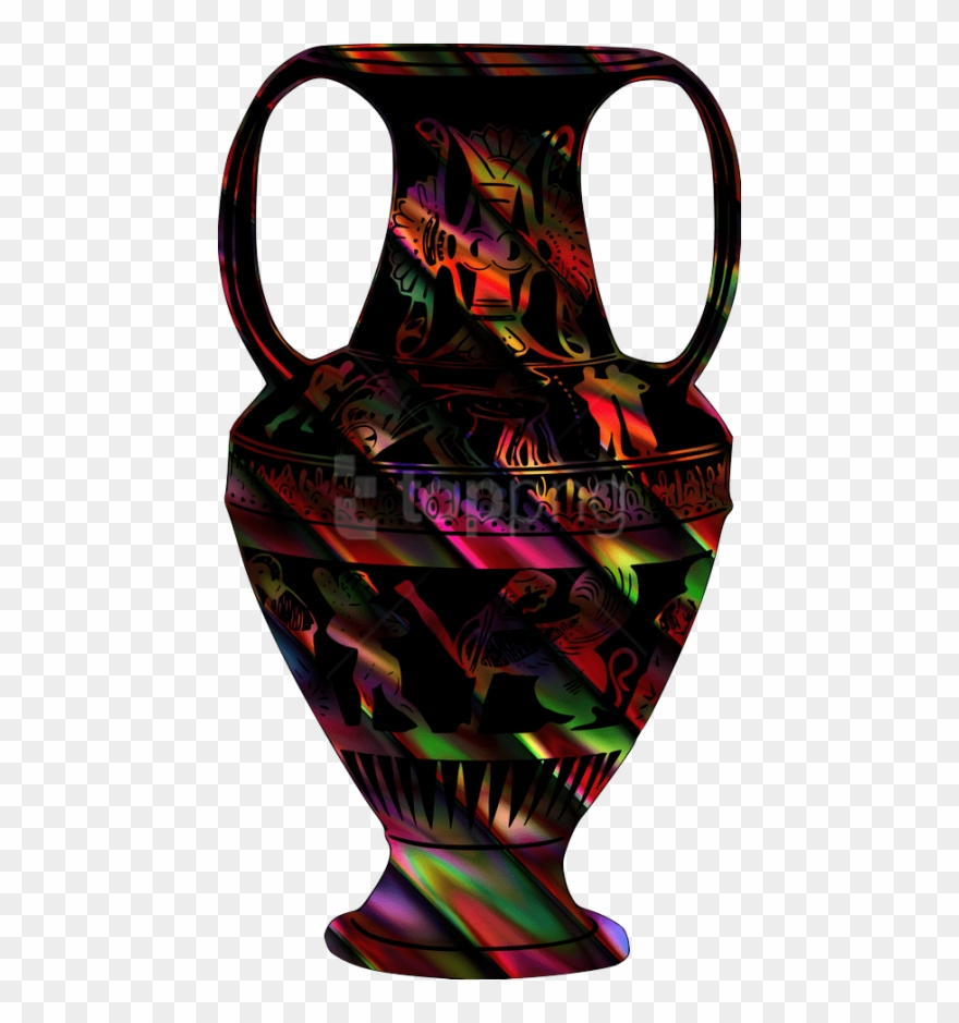 Vase Drawing Ceramic Glass Painting - Desenho De Vaso Colorido Clipart