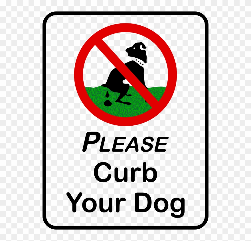Download Symbols Of No Entry Clipart Dog Clip Art Dog - Please Curb Your Dog - Png Download