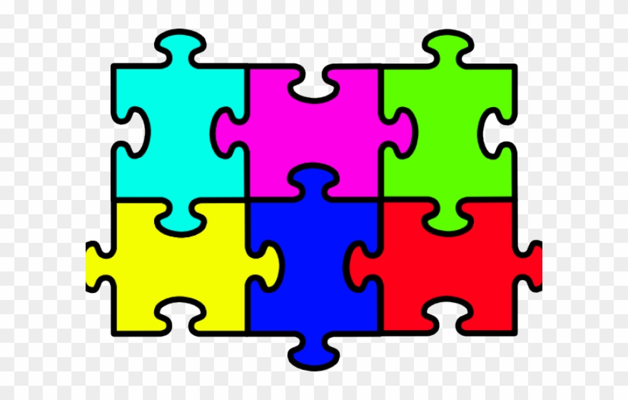 Original - 6 Puzzle Pieces Clip Art - Png Download
