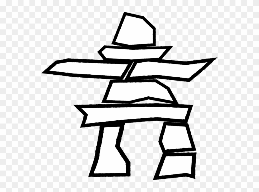 Inukshuk Outline - Inukshuk Silhouette Clipart