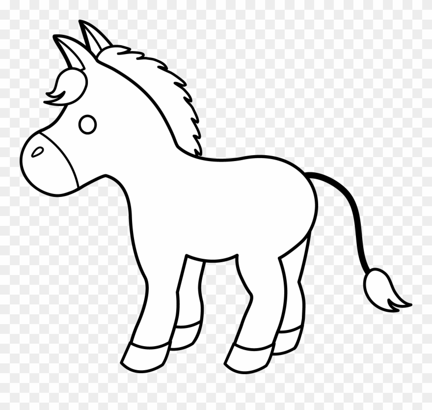 Coloring Page Eskayalitim Free - Foal Black And White Clipart