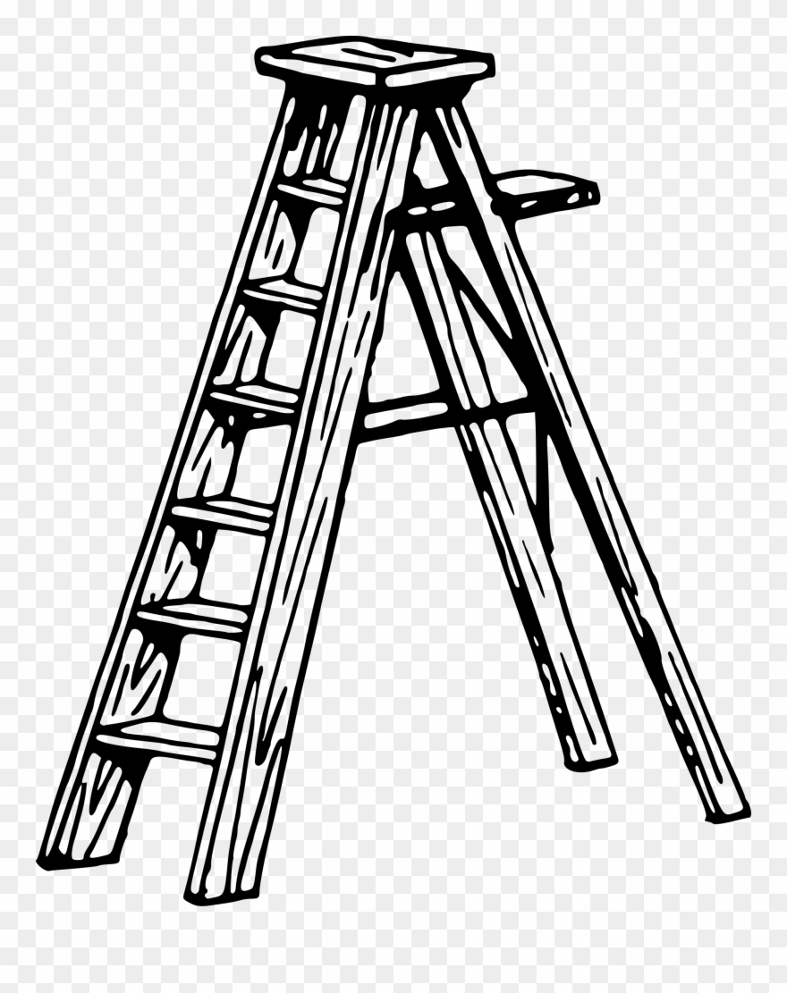 Big Image - Line Drawing Of Ladder Clipart