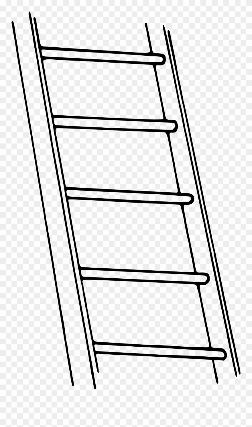 Ladder Clipart Black And White - Png Download