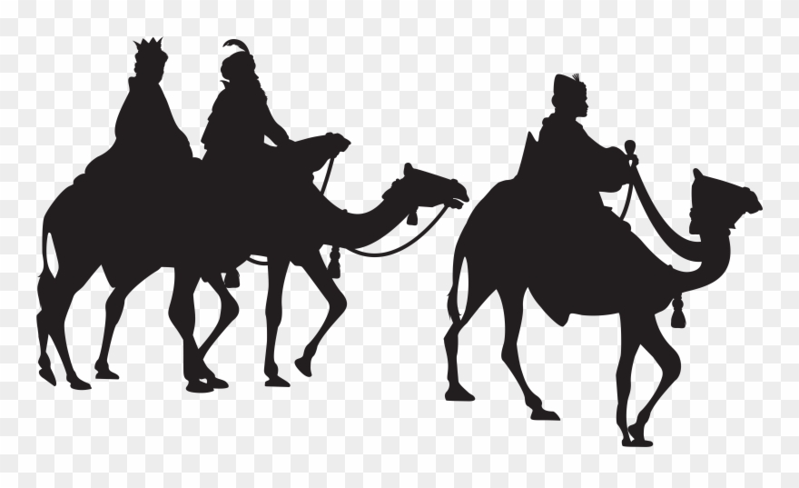 Three Kings Silhouette Png Clip Art Image - Three Wise Men Png Transparent Png