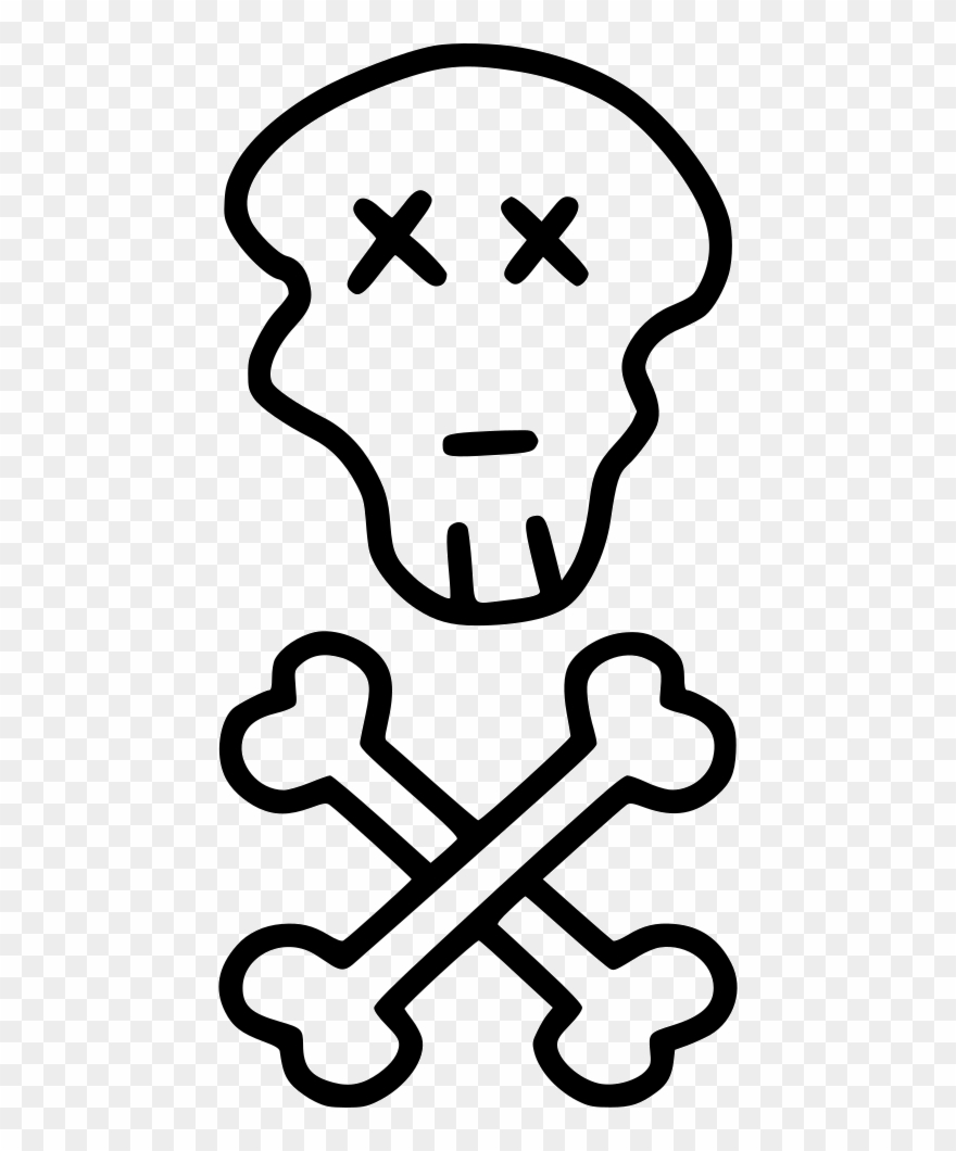 Ghostly Clipart Danger - Crossbones Vector - Png Download