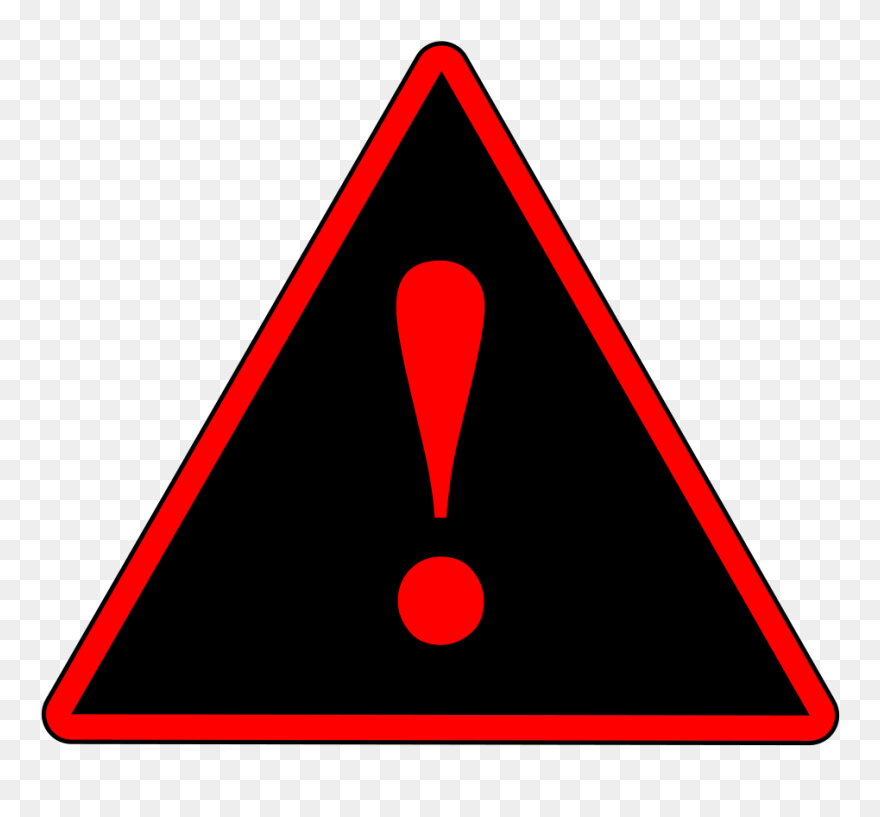 Red Black Red Warning 1 Clip Art At Clker - Red Warning Sign Png Transparent Png