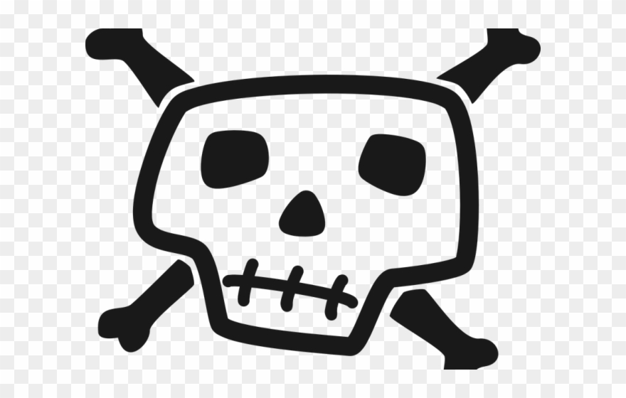 Danger Clipart Pirate Skull - Cartoon Skull Pic Png Transparent Png