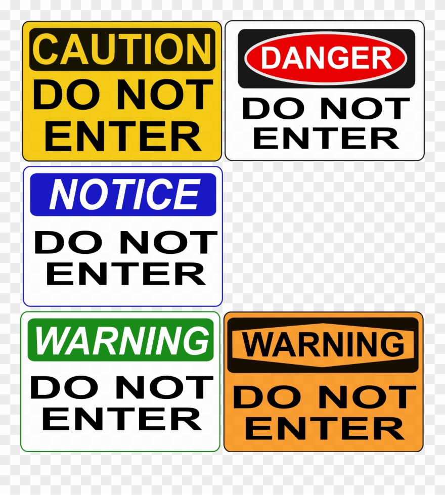 Warning Sign Free Do Not Enter Signs - Politically Incorrect Tile Coaster Clipart