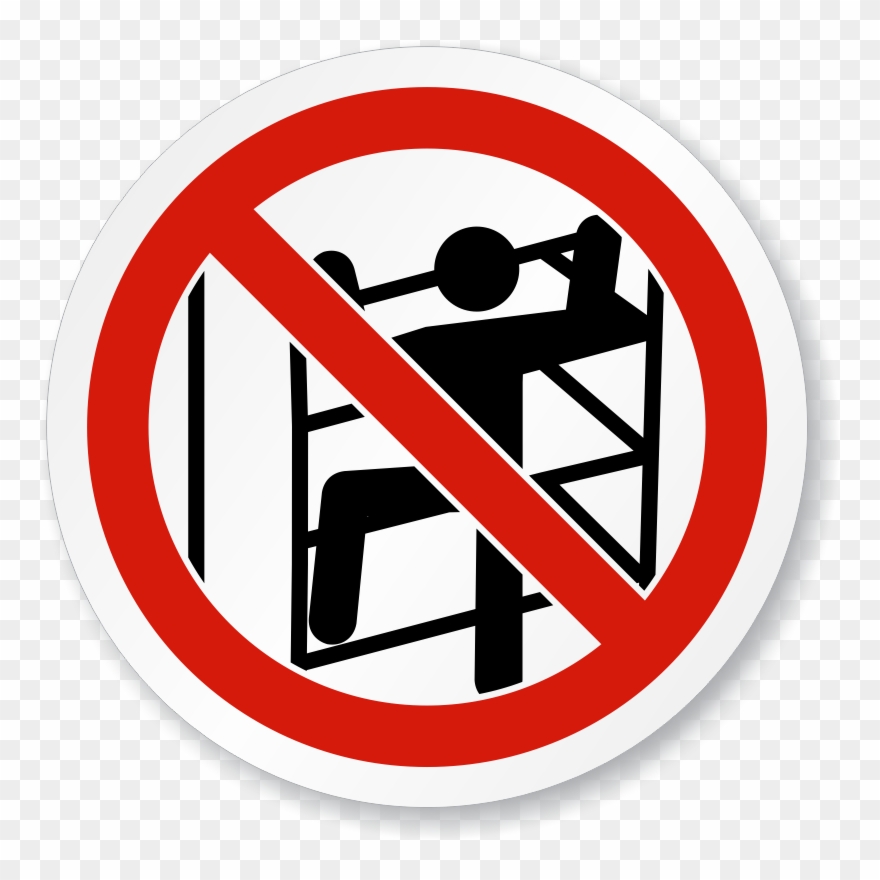 No Climbing Symbol - Do Not Climb Png Clipart