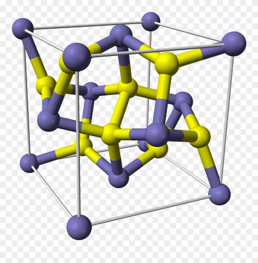 Pyrite Unit Cell 3d Balls - Pirite Struttura Clipart