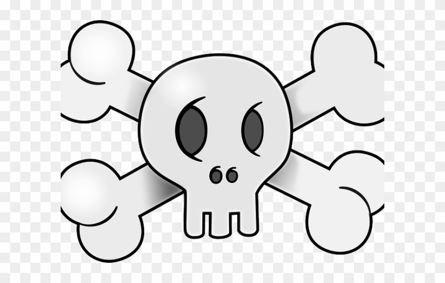 Danger Clipart Gambar - Cartoon Pirate Skull - Png Download