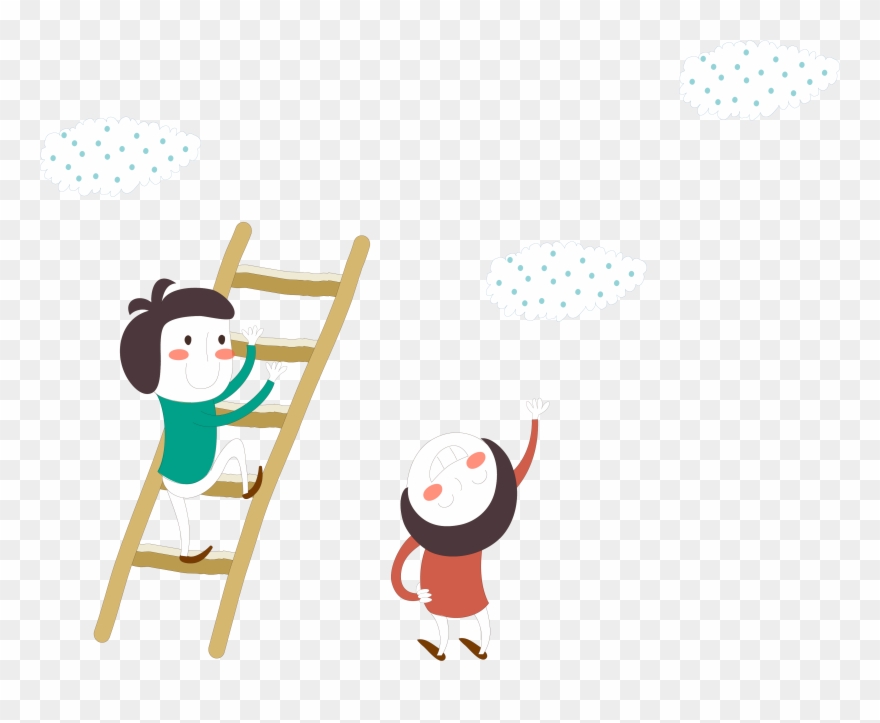 Banner Library Game Boy Transprent Png - Climbing A Ladder Cartoon Png Clipart