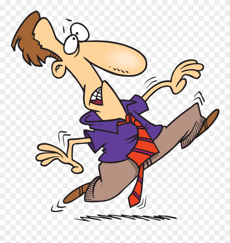 Running To Escape Cartoon Clipart