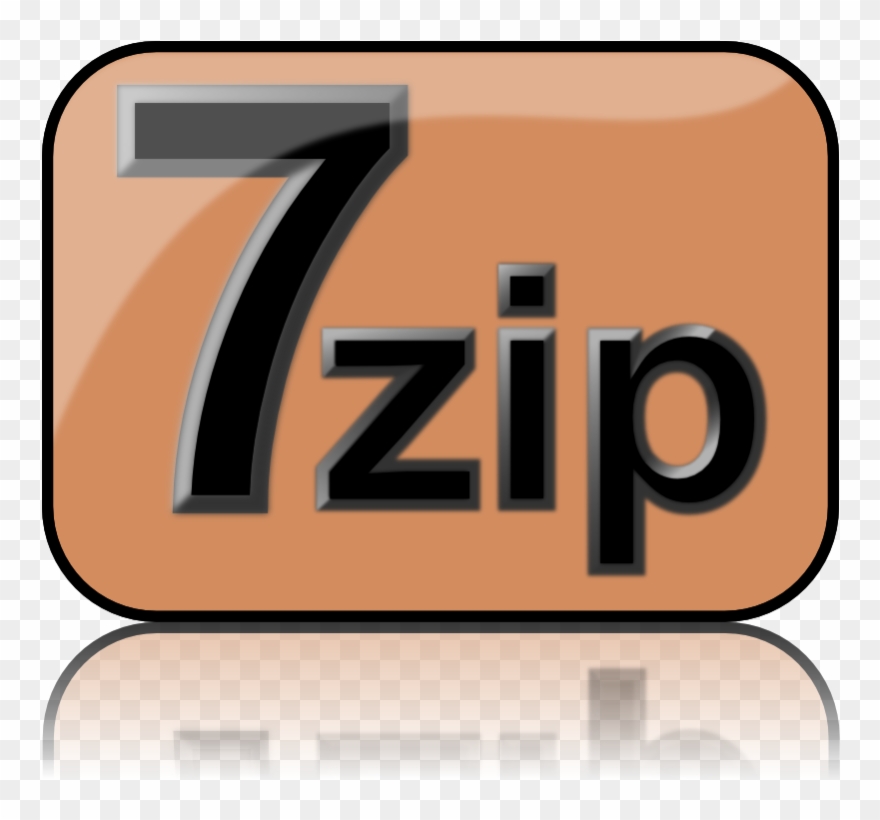 7zip Glossy Extrude Brown - 7-zip Clipart
