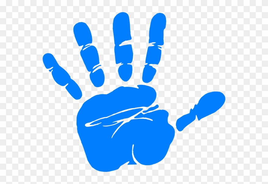 Blue Hand Clipart - Png Download