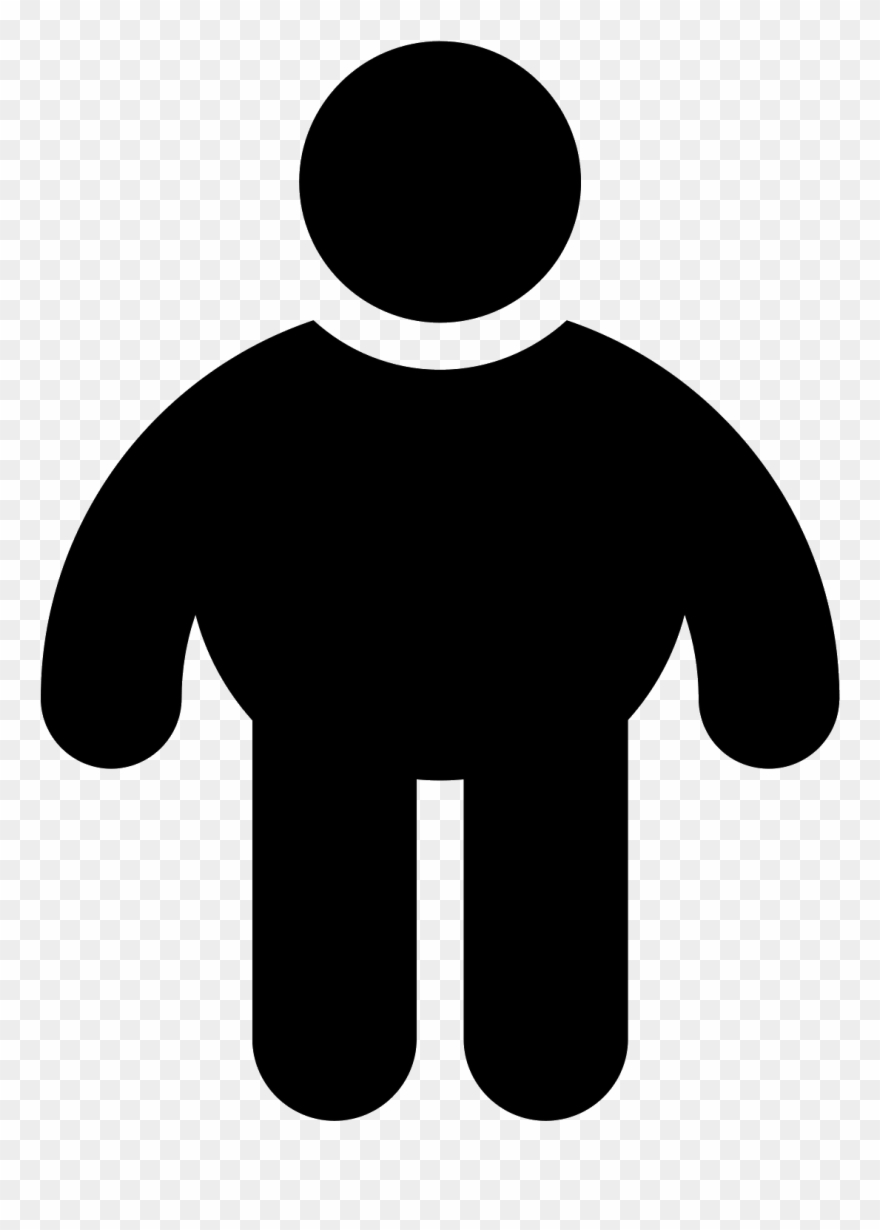 Fat Man Filled Icon - Person Standing Icon Png Clipart