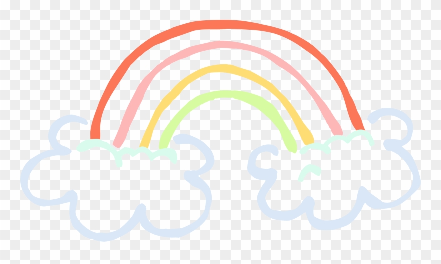 Kim Cliparts - Cloud Rainbow Clipart Png Transparent Png