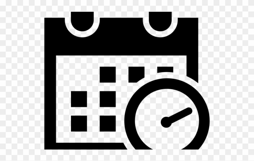 Date Clipart Work Schedule - White Schedule Icon Png Transparent Png