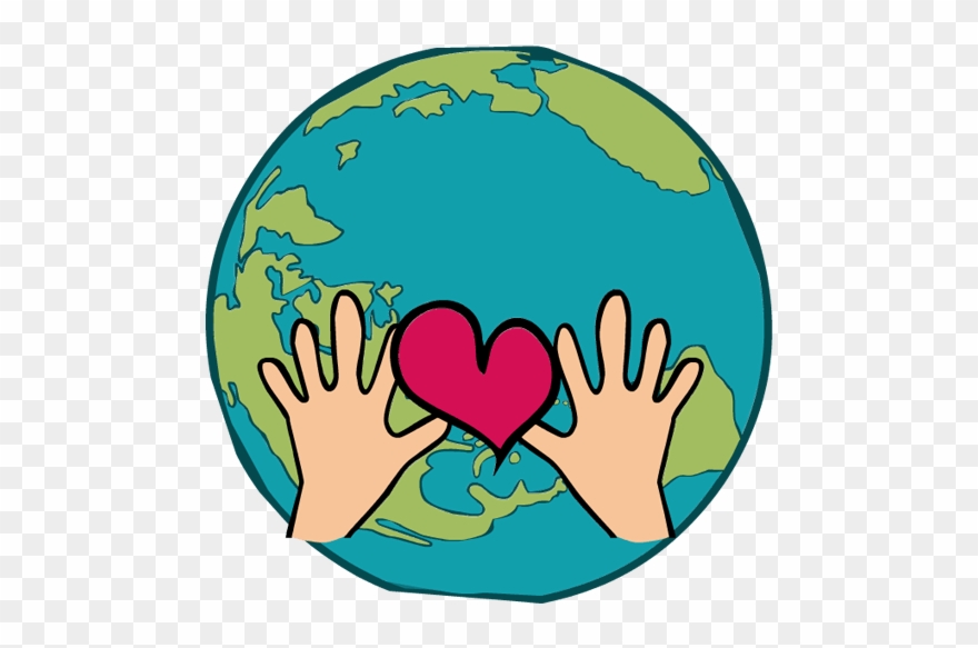 Clip Art King Martin Luther Day Globe Hands Heart - Clip Art - Png Download