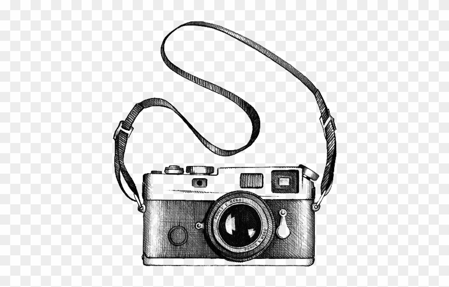 Drawing Clip Art Transprent Png Camera With Strap Drawing Transparent