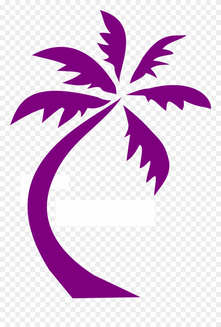 Palm Tree Clipart Detailed - Purple Palm Tree Silhouette - Png Download