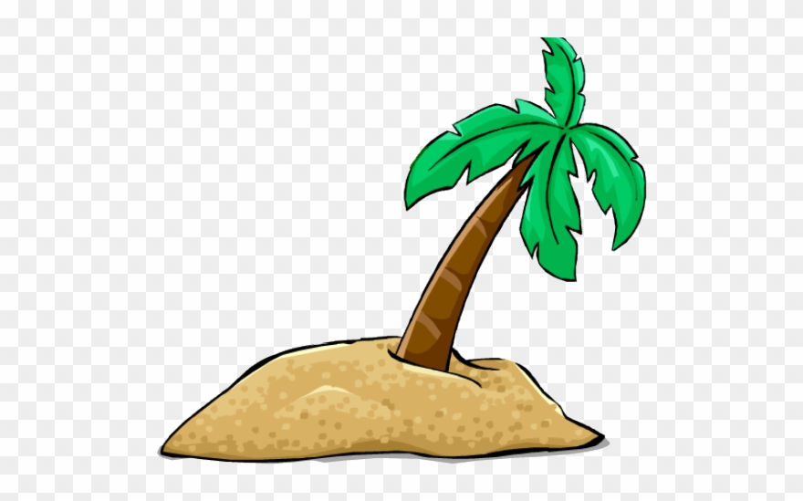 Palm Tree Clipart Desert Tree - Deserted Island Island Clipart - Png Download