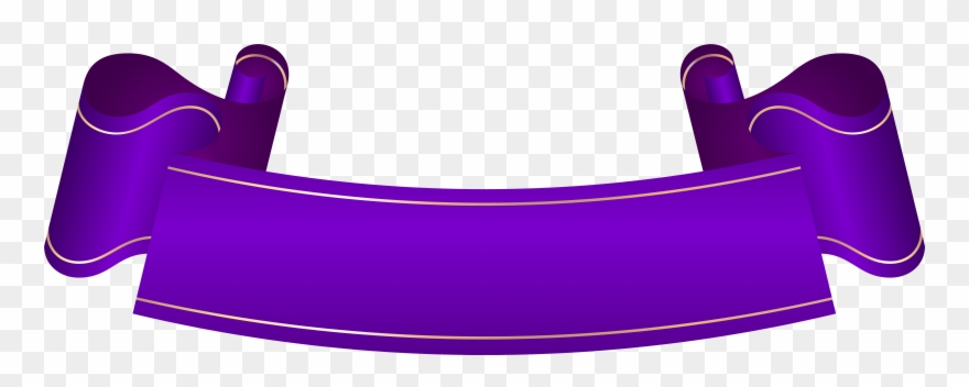 Image Black And White Library Banner Transparent Clip - Purple Ribbon Banner Png