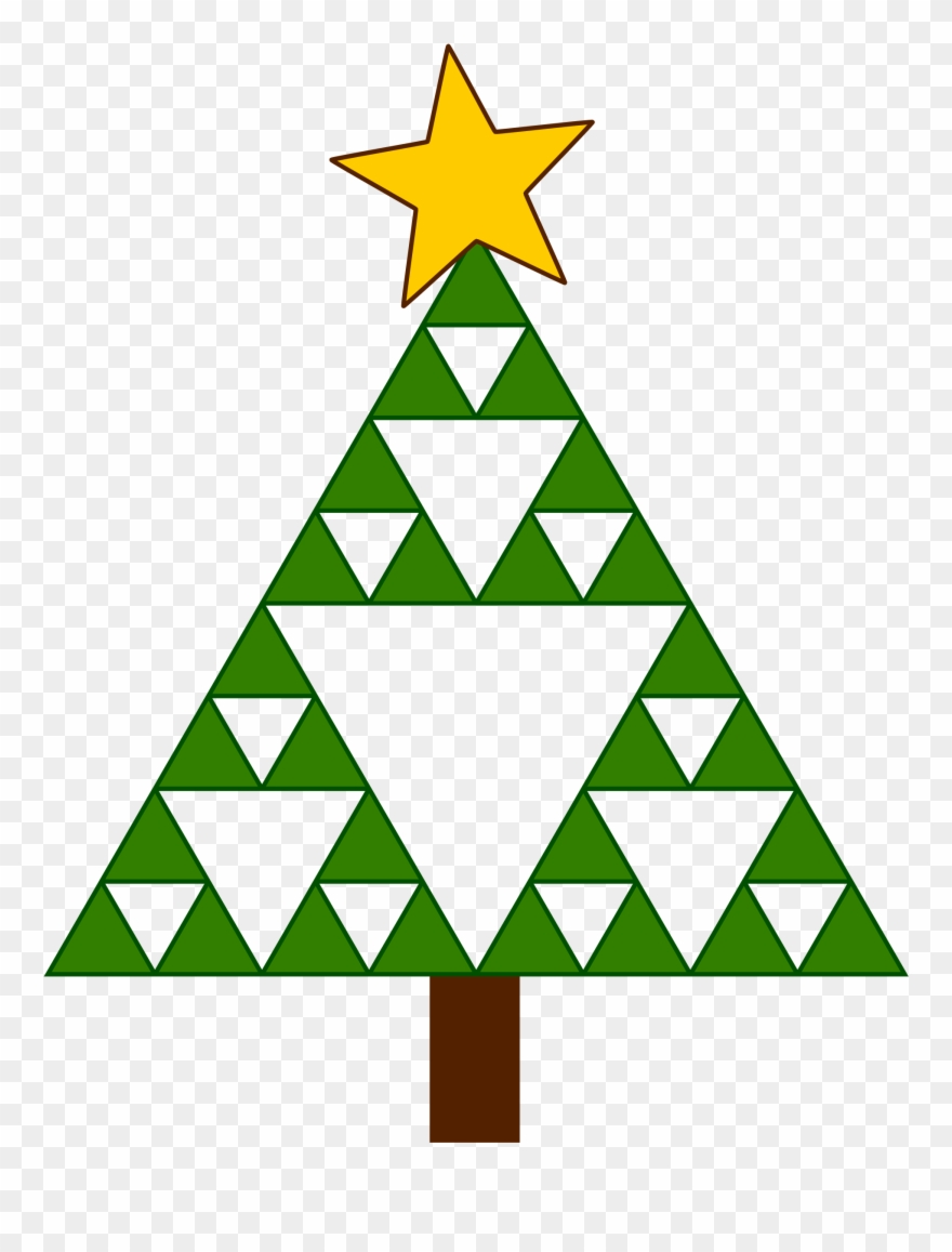 Triangle Clip Christmas Tree Clipart Clip Freeuse Stock - Sierpinski Triangle Christmas Tree - Png Download