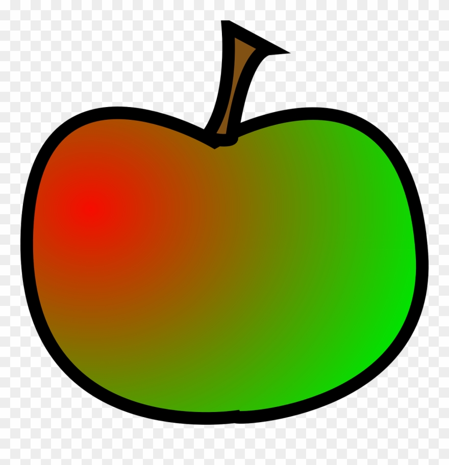Apple Clip Art Free Vector 4vector - Unripe Apple Clipart - Png Download