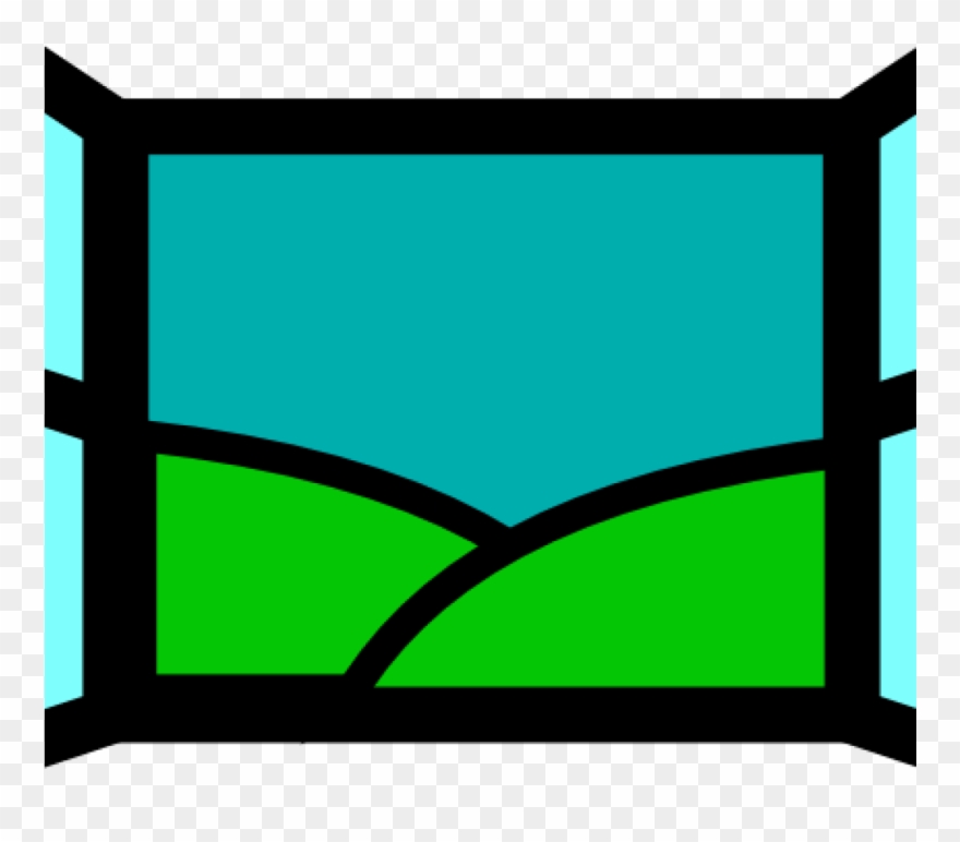 Window Clipart Icon Clip Art At Clker Vector Online - Window With Sun Clipart - Png Download