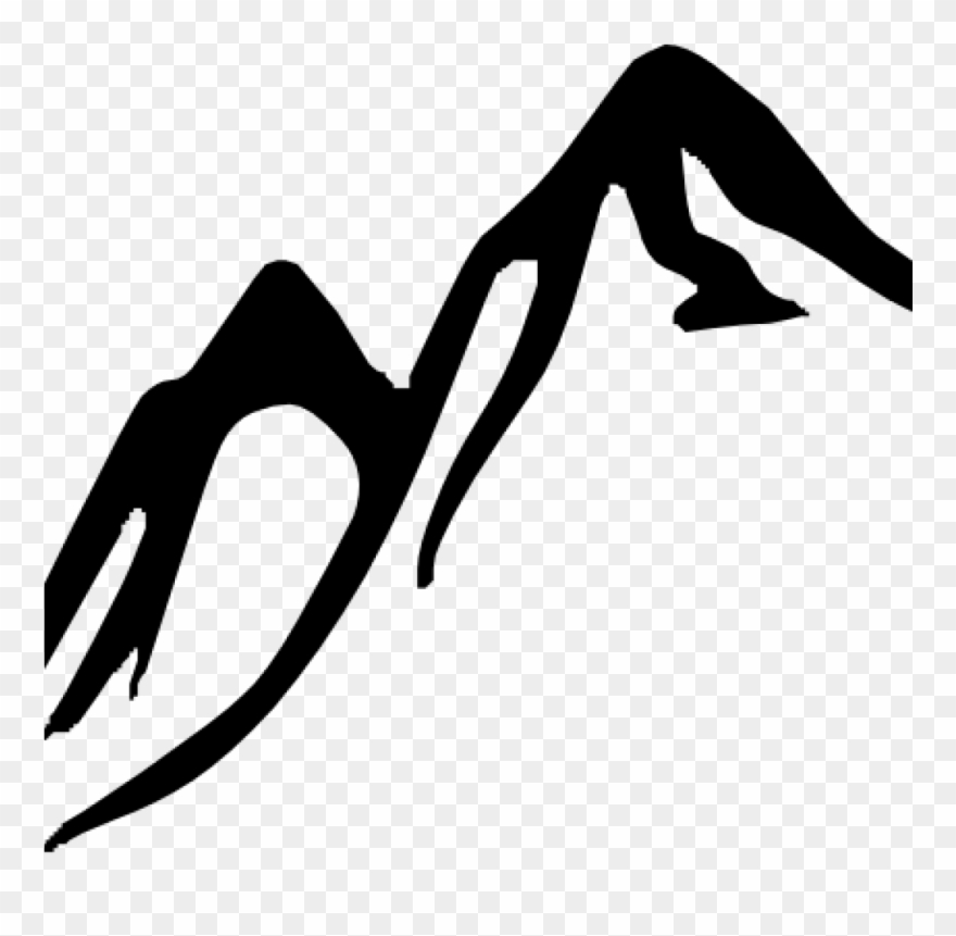Mountain Clip Art Free Free Mountain Clipart Mountains - Black And White Mountain Clip Art - Png Download