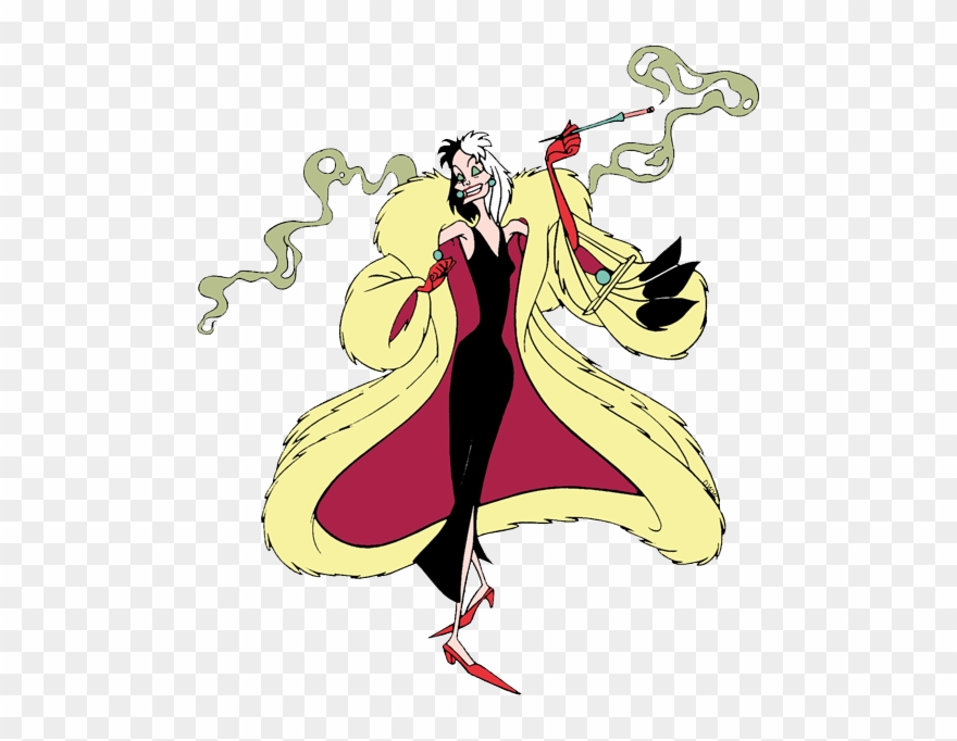 Back To 101 Dalmatians Clip Art Menu - Cruella De Vil Animated - Png Download