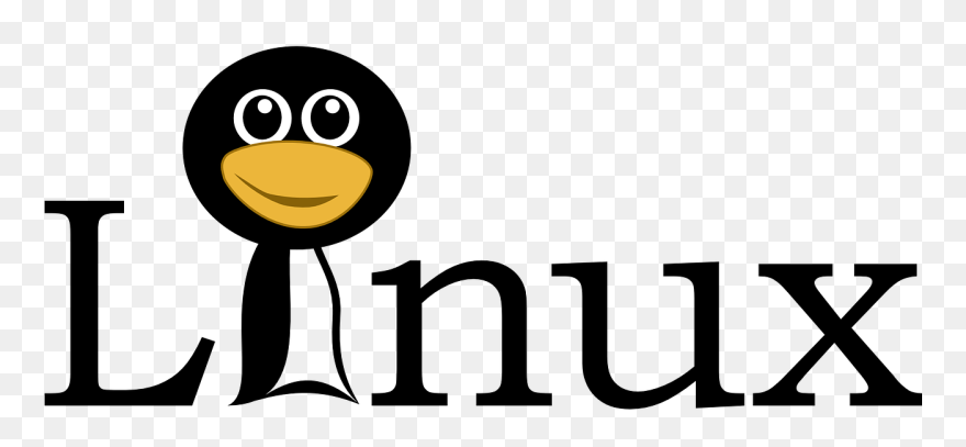 Linux Text With Funny Tux Face Medium 600pixel Clipart, - Sistema Operativo Linux Logo - Png Download