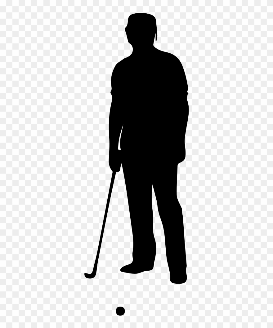 Golfer - Playing Mini Golf Silhouette Png Clipart