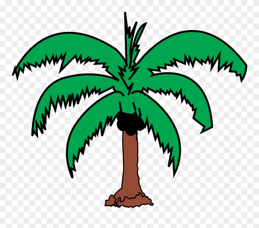 Big Image - Coconut Tree Clip Art - Png Download