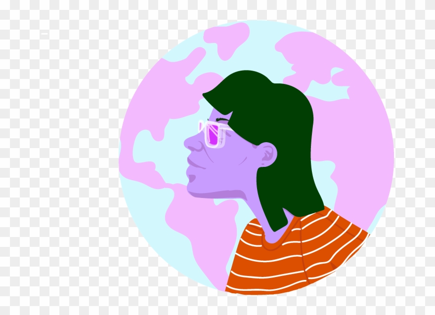 Girl-globe Clipart