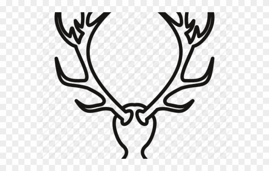 Drawn Antler Side Clipart