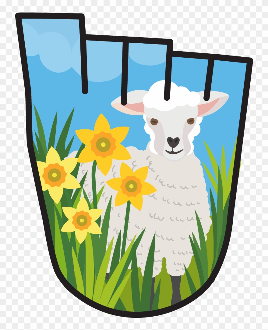 March 2019 Wow Badge Lambs Clipart