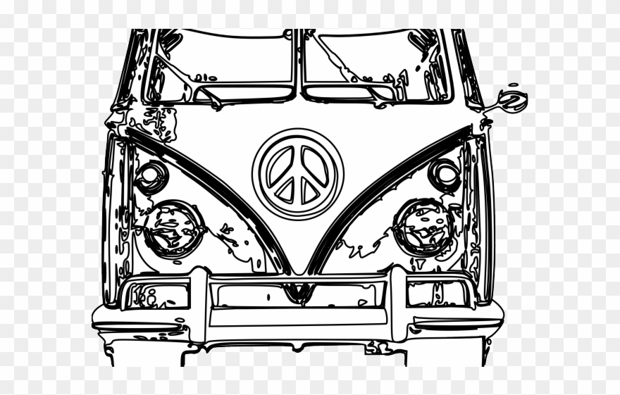 Hippie Clipart Vw Camper Van - Png Download