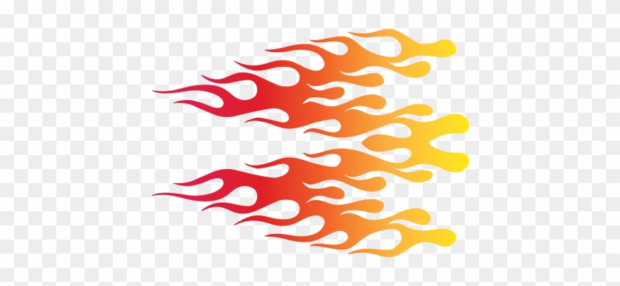 Printed Vinyl Racing Flames Clipart