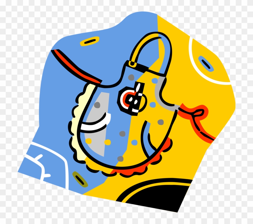 Vector Illustration Of Apron Outer Protective Garment Clipart