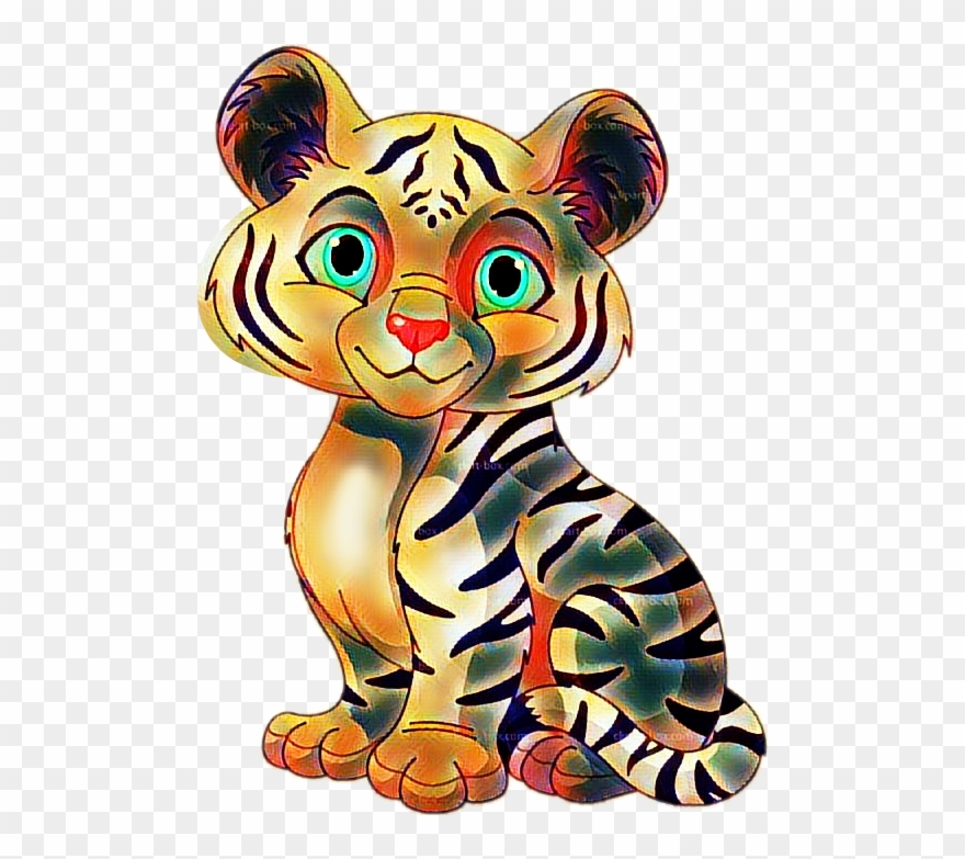 Tiger Cub Tigercub Kitty Cat Kitten Greeneyes Cute Clipart