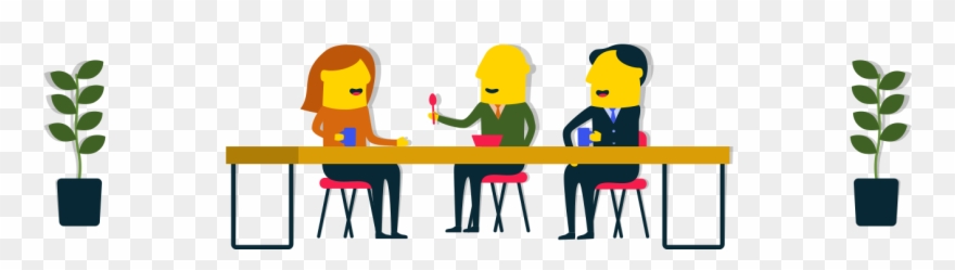 People Sitting At A Table Clipart