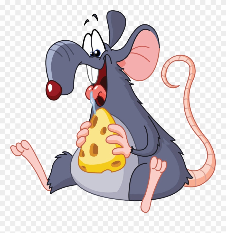Rat Mouse Eating Clip Art Cheese Transprent - Png Download