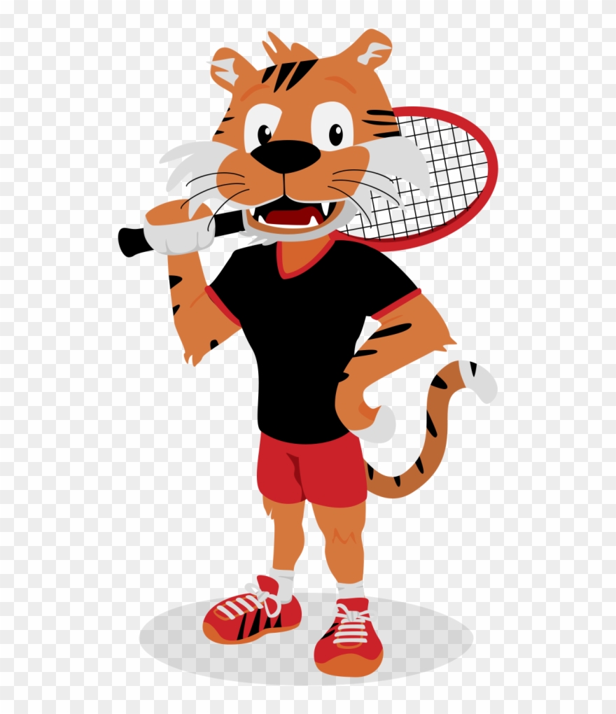 Tiger Tennis Clipart - Png Download