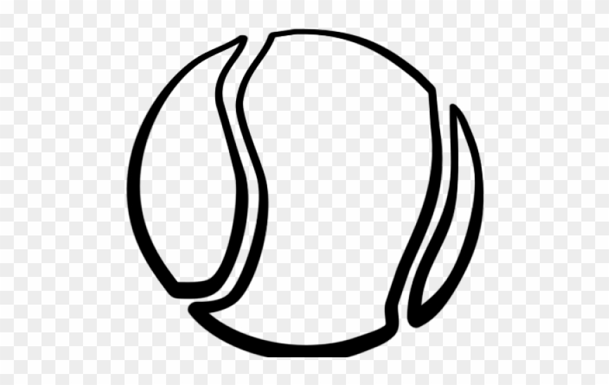Tennis Ball Clipart Line Art - Png Download