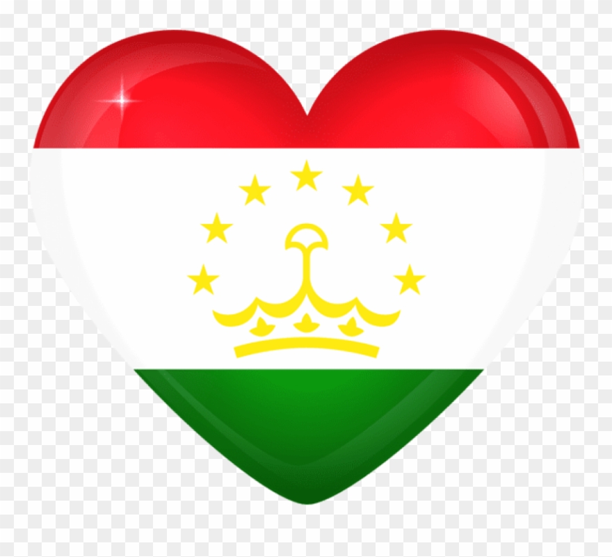 Free Png Download Tajikistan Large Heart Flag Clipart Transparent Png